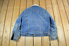 Vintage 1990s Fashioned Sportswear Sherpa Lined Denim Jean Jacket Men's Medium