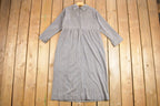 Vintage 1950s Herringbone Long Sleeve Mock Neck Dress