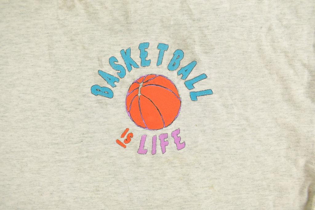 Vintage 1990s Hamilton Basketball Is Life Graphic T-Shirt