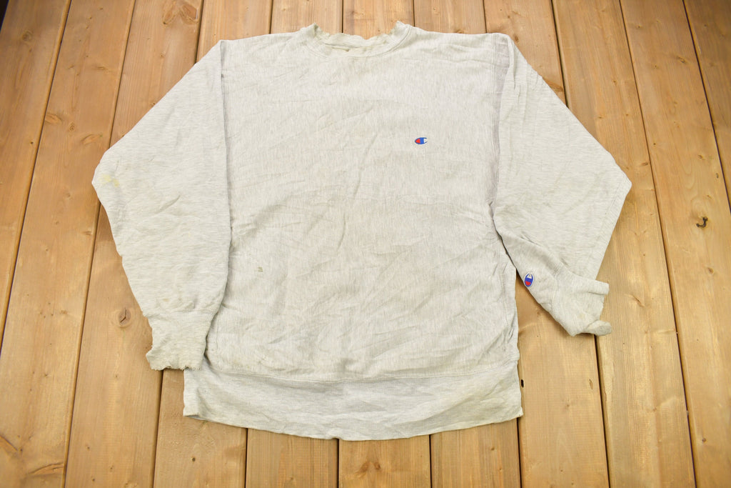Vintage 1990s Blank Grey Champion Reverse Weave Crewneck