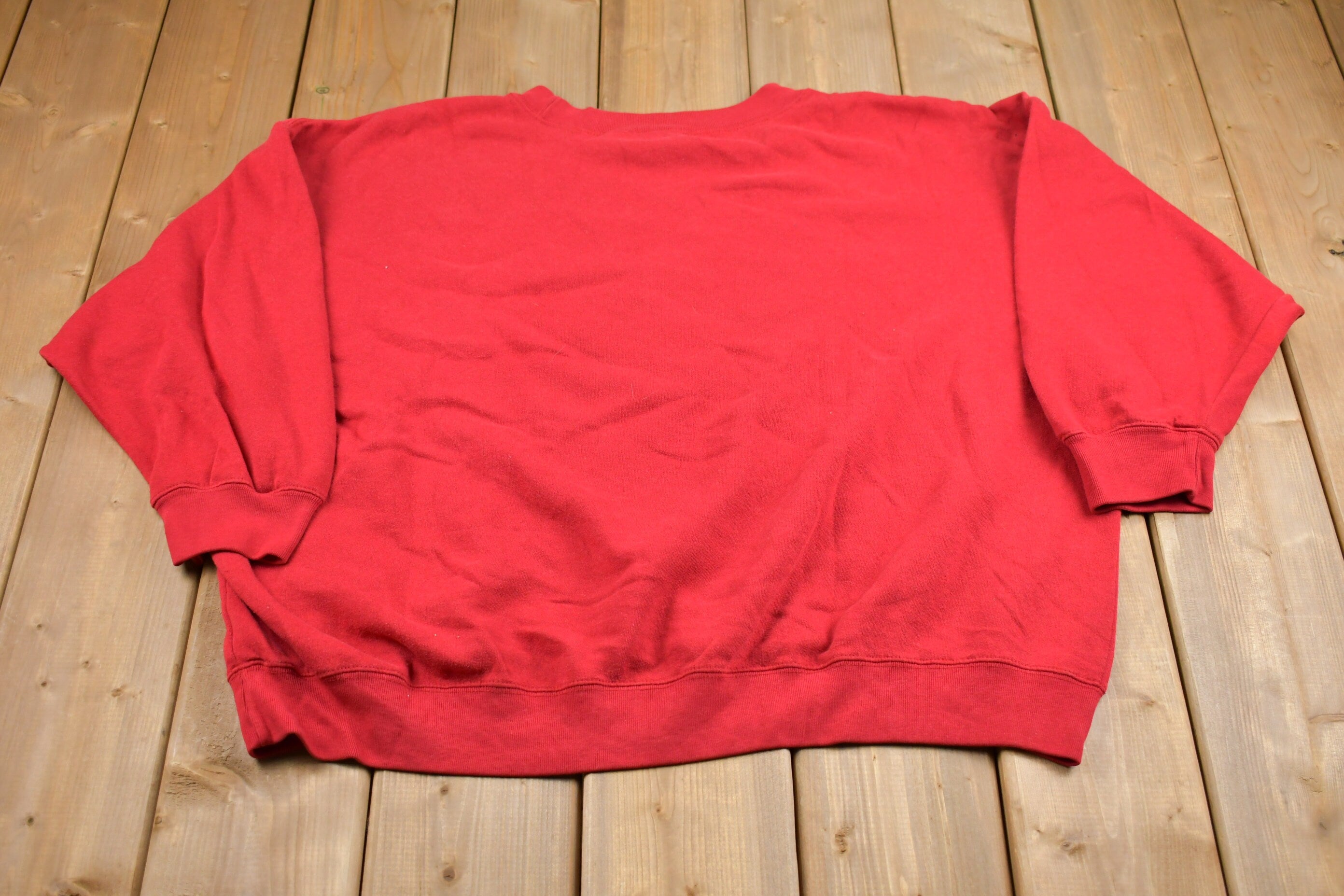 Vintage 1980s NY & Co Plaid Embroidered Crewneck Sweatshirt