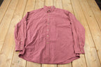 Vintage 1990s LL Bean Plaid Dress Shirt