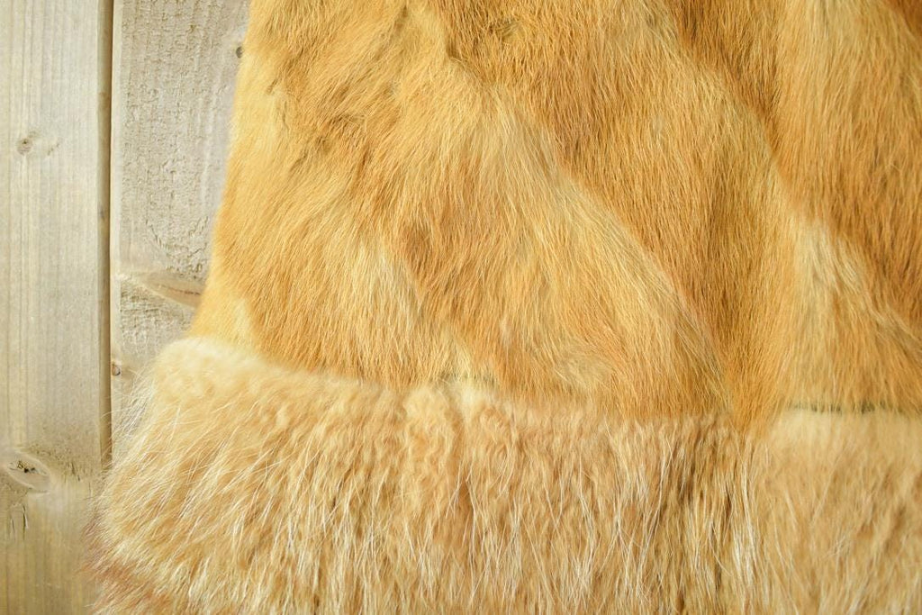 Vintage 1970s Full Length Red Fox Fur Coat Made In Canada
