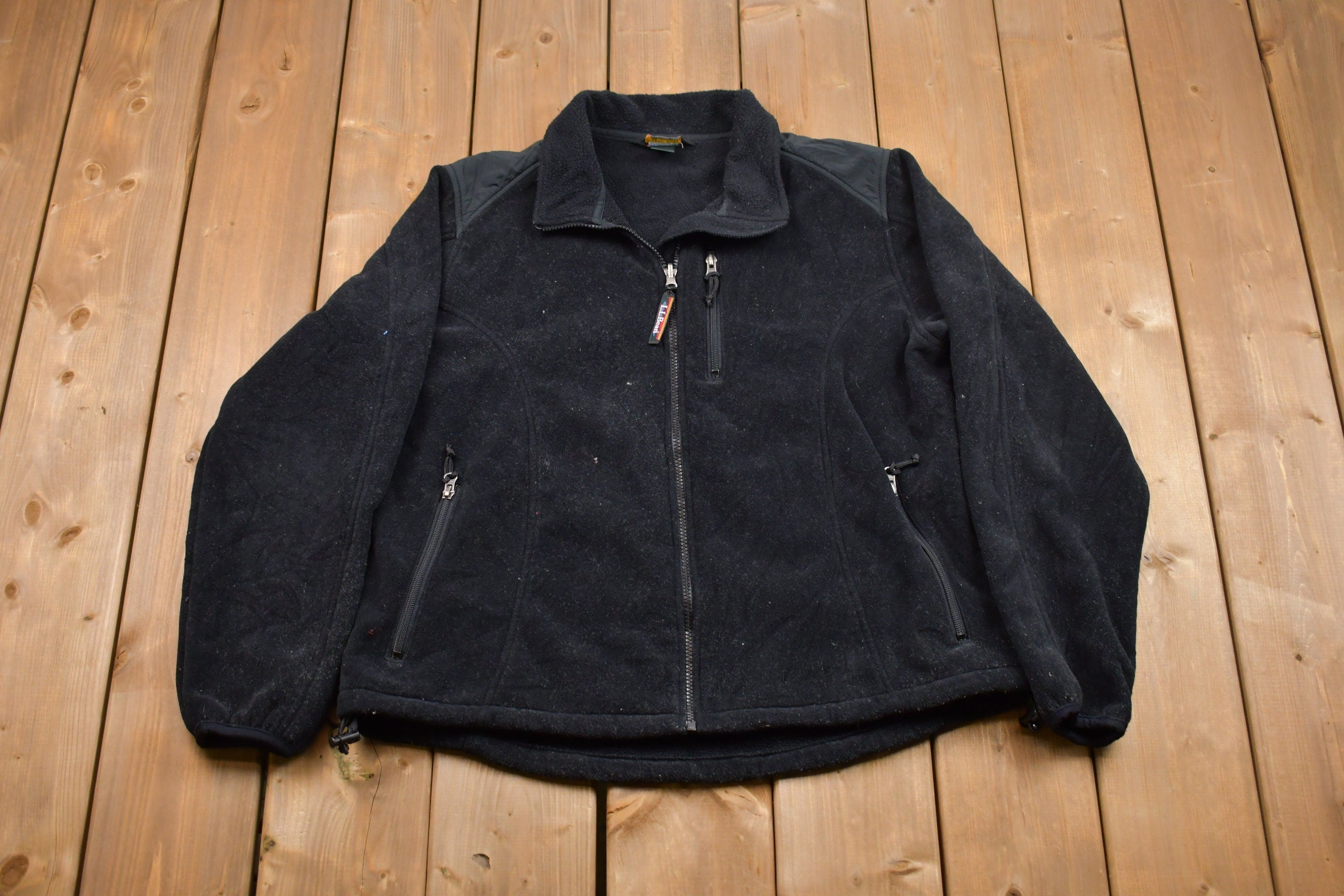 Vintage 1990s LL Bean Fleece Zip Up Sweater