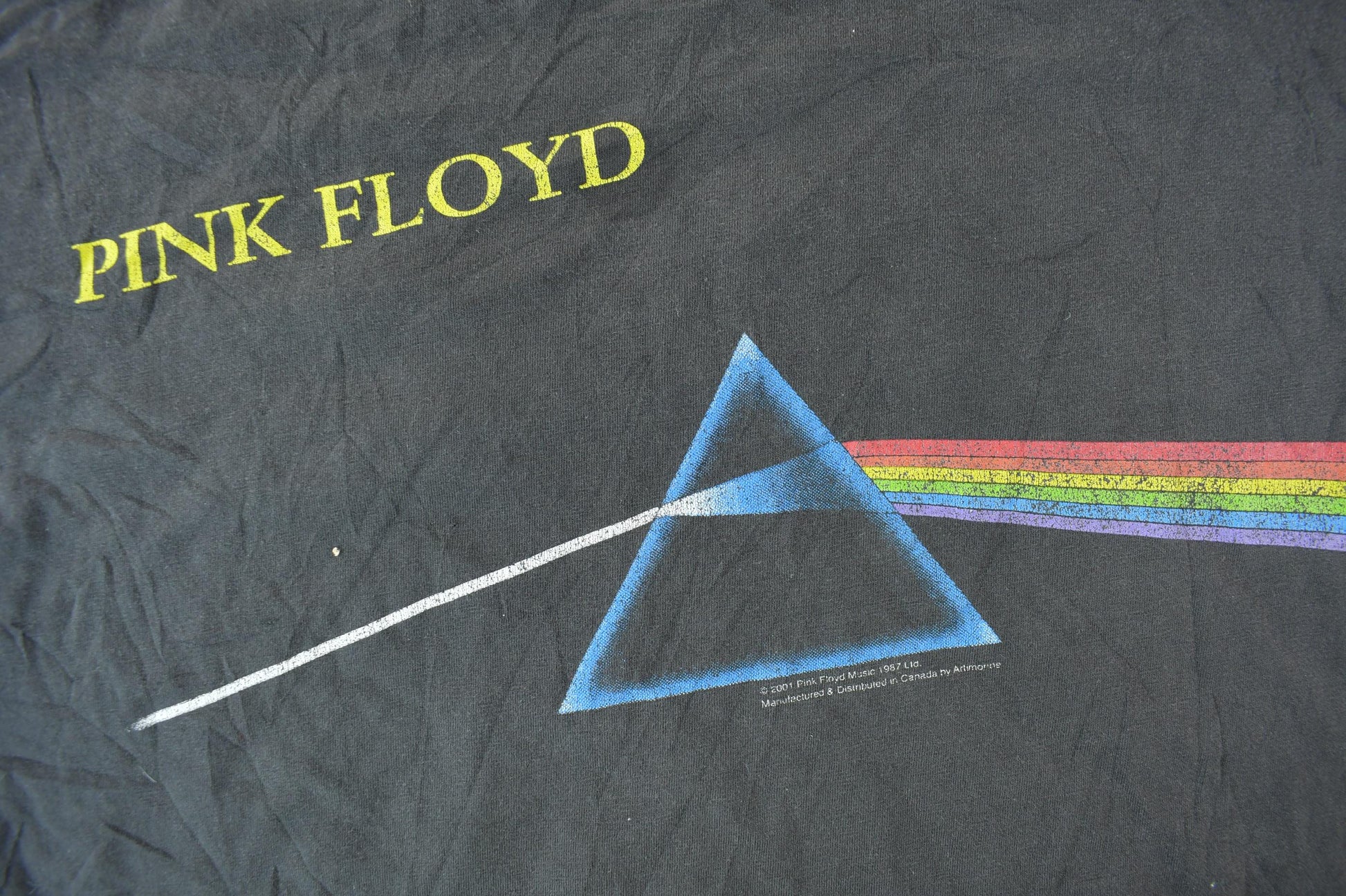 Vintage 2001 Pink Floyd Dark Side Of The Moon Graphic Band T-Shirt