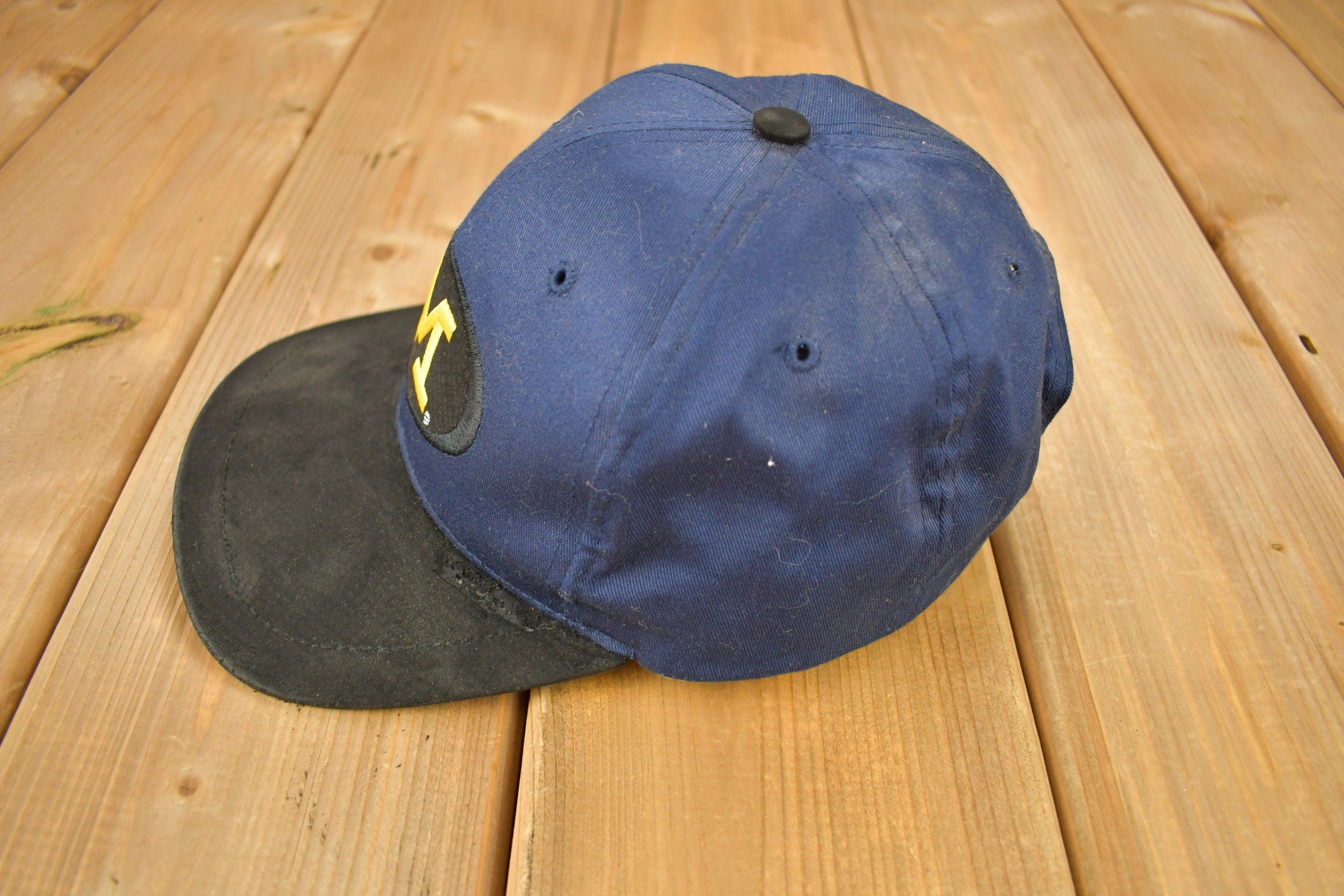 Vintage 1990s University Of Michigan Wolverines NCAA Collegiate Snap Back Hat  Vintage Hat  Embroidered