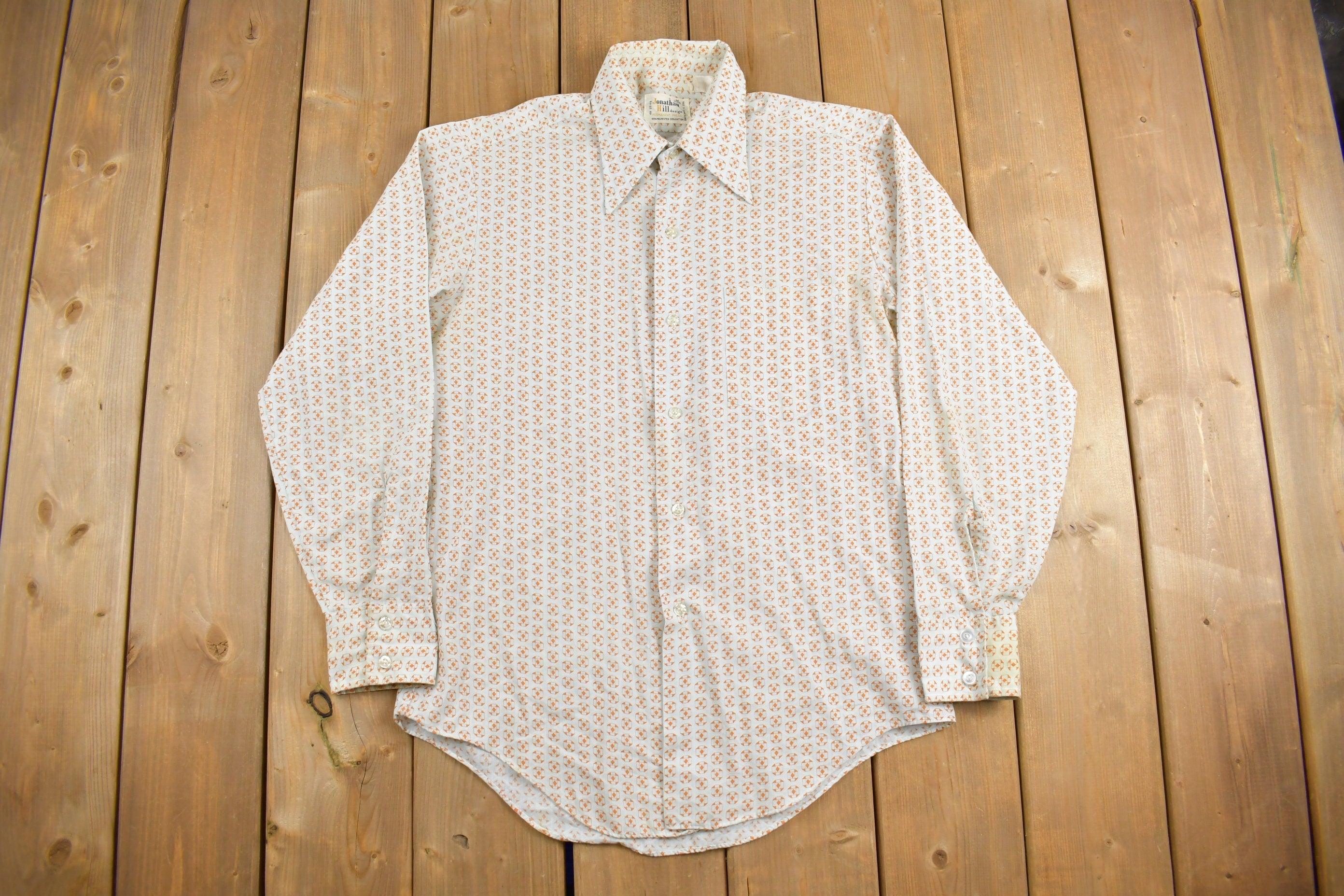 Vintage 1970s Jonathan Hill Design Button Up Shirt  1970s Button Up  Vintage Workwear  Casual Shirt  Formal Shirt  True Vintage