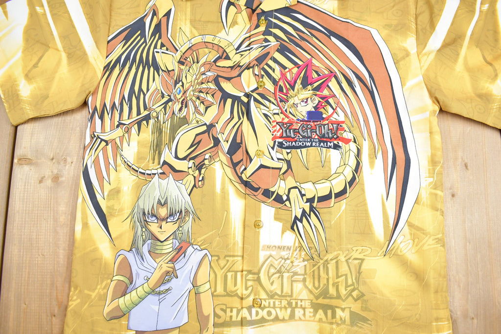 Vintage 1990s Yu-Gi-Oh Graphic Button Up Shirt