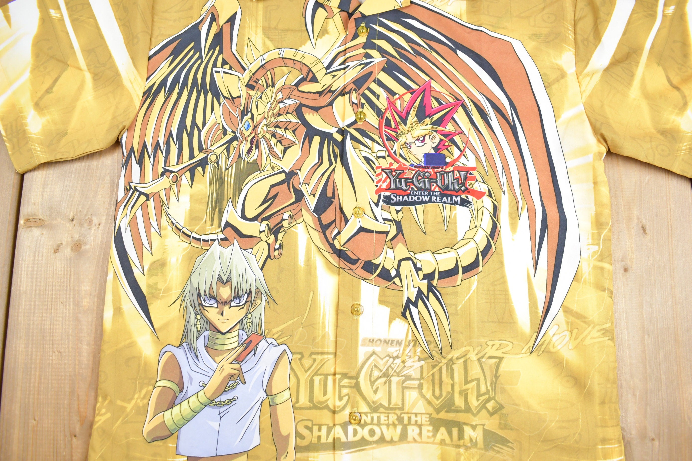 Vintage 1990s Yu-Gi-Oh Graphic Button Up Shirt
