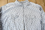 Vintage 1990s Grey Paisley Graphic Button Up Shirt