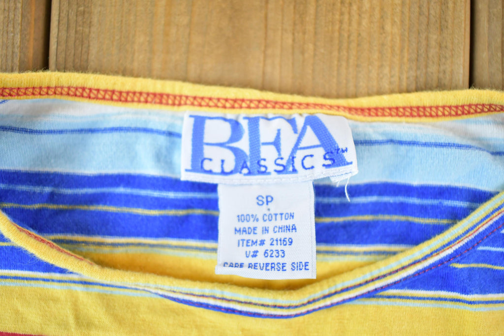 Vintage 1990s BFA Classics Souvenir Striped T-Shirt Women's S