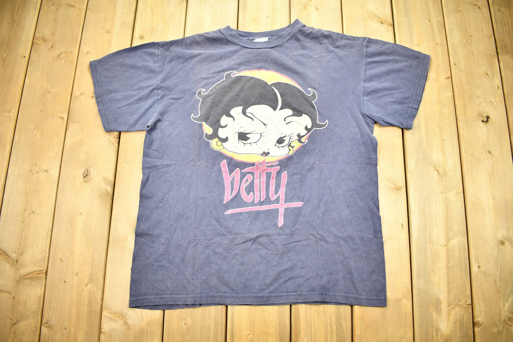 Vintage 1990s Betty Boop Angry Face Graphic Cartoon T-Shirt Single Stitch