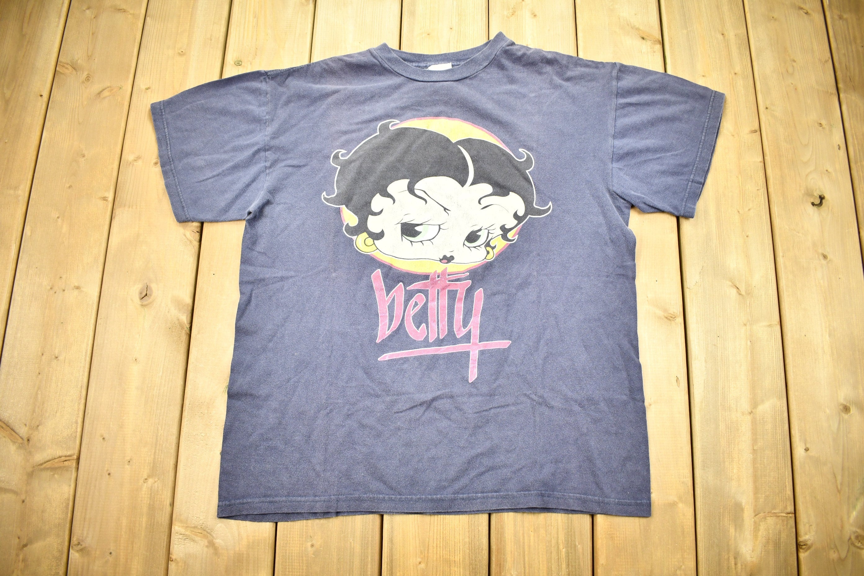 Vintage 1990s Betty Boop Angry Face Graphic Cartoon T-Shirt Single Stitch
