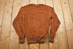Vintage 1980s Ketch Velour V Neck Sweater