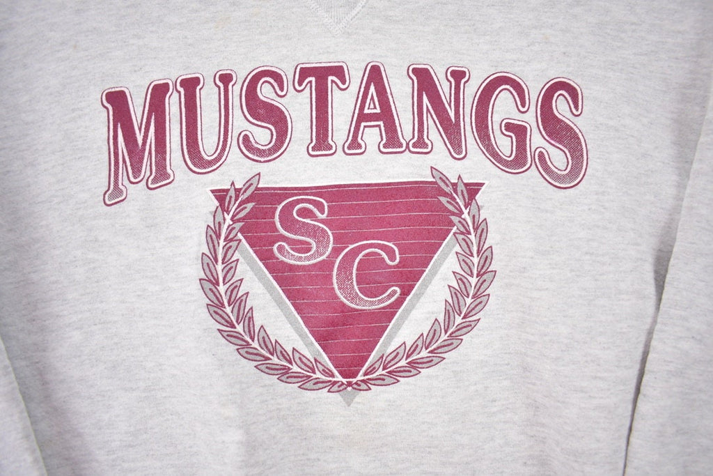 Vintage 1990s Russell SC Mustangs University Collegiate Crewneck Embroidered NCAA Sweatshirt