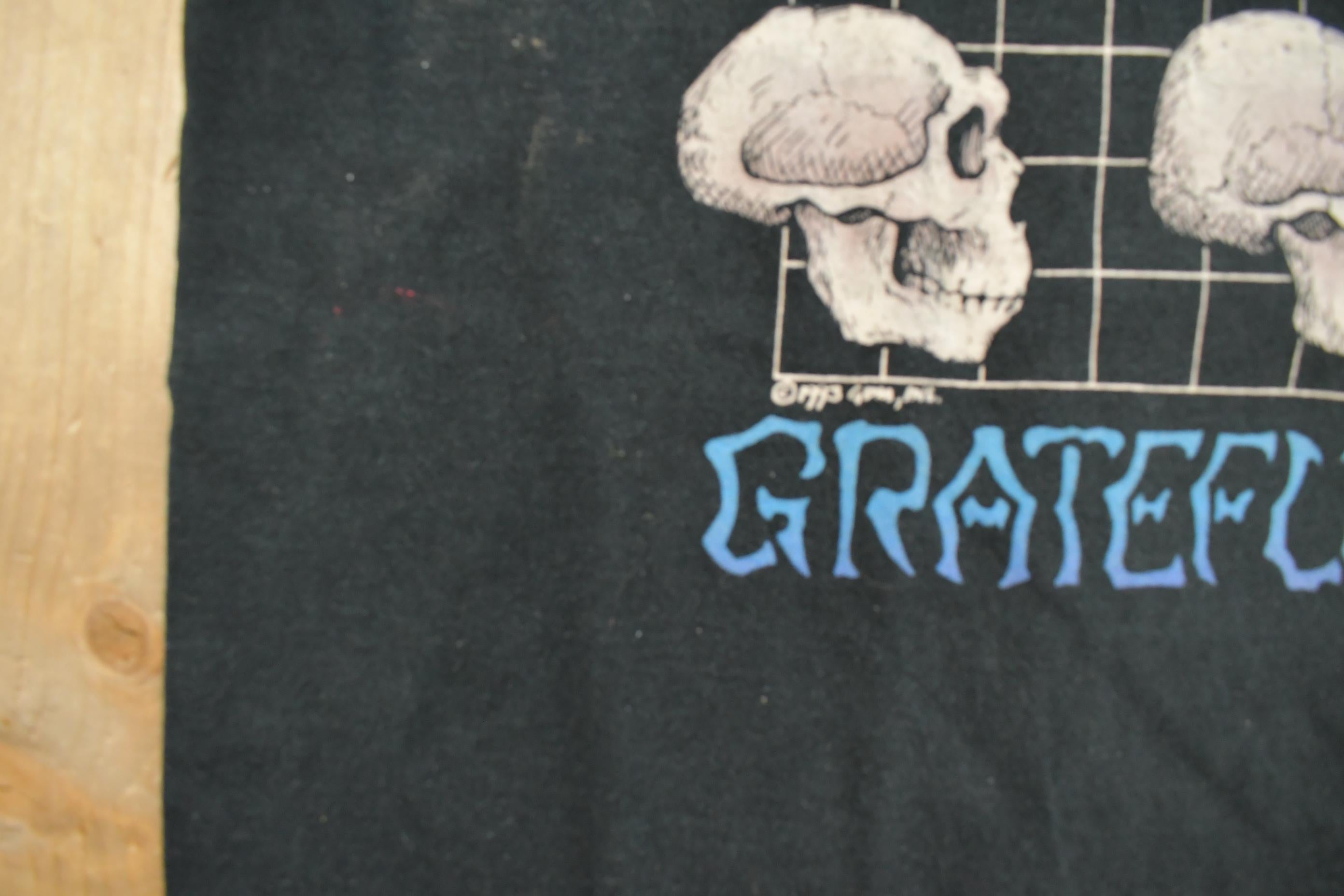 Vintage 1993 The Grateful Dead Evolution Long Strange Trip Liquid Blue Graphic T-Shirt Men's XL