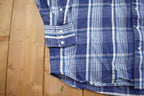 Vintage 1990s Saddle King Western Style Heavy Button Up Shirt - XL