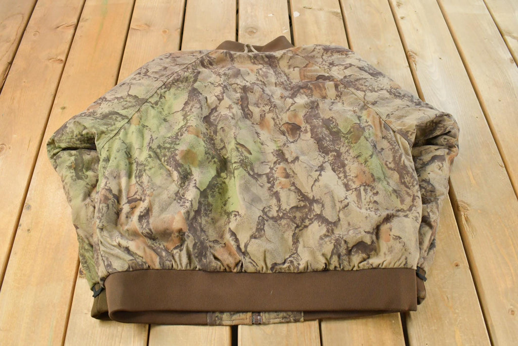 Vintage 1990s Hodgman Tree Camo Bomber Jacket Men's XL  Woodland Camo  Streetwear  Hunting Outdoors