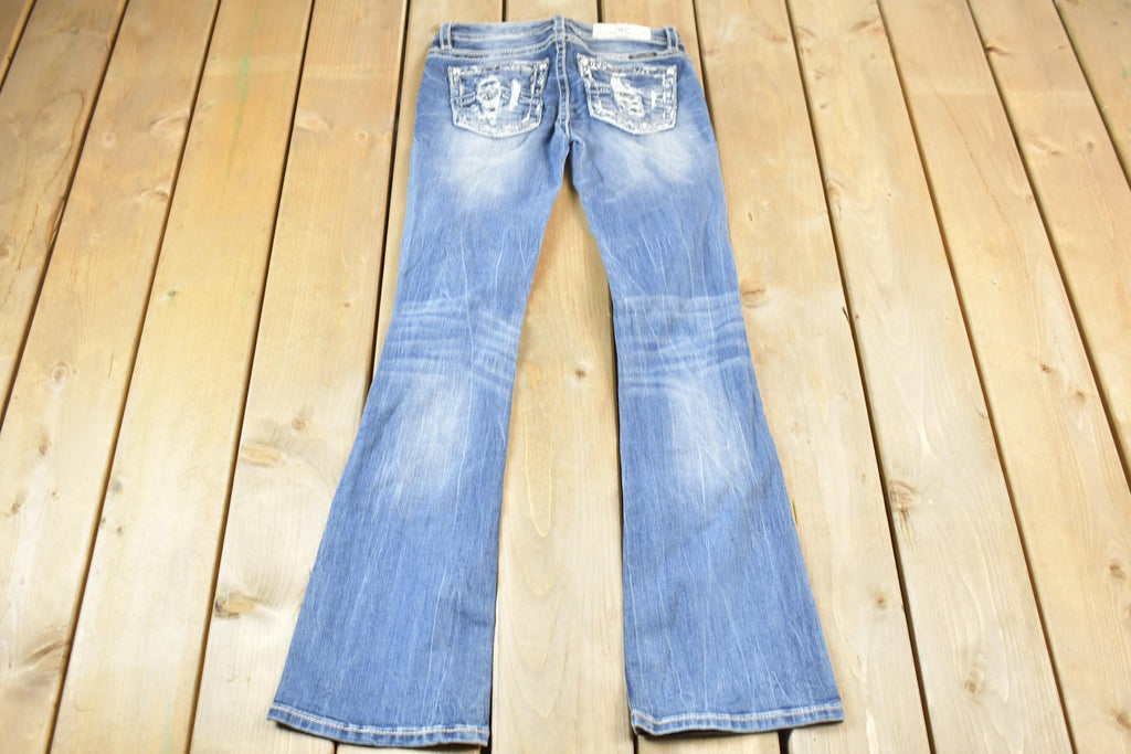 Vintage Y2K Miss Me Bedazzled Low Rise Jeans Size 26x32
