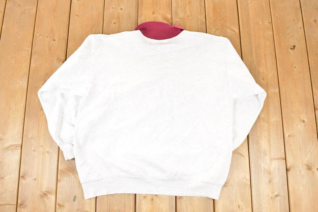 Vintage 1990s Cute Farmhouse Collared Crewneck Sweatshirt Women's XL
