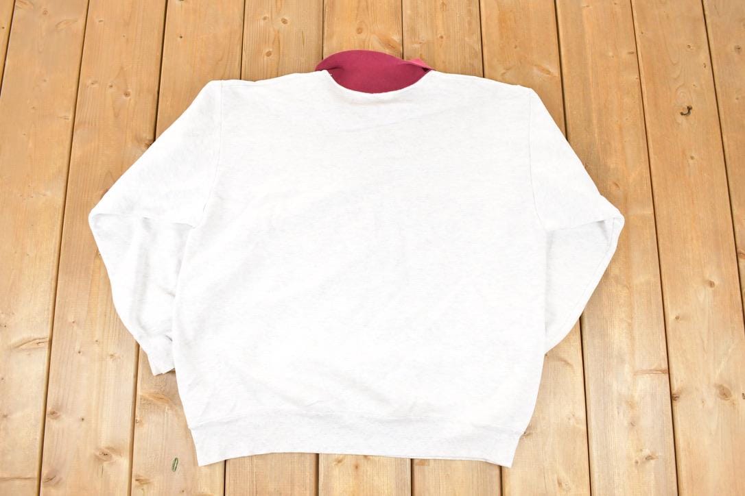 Vintage 1990s Cute Farmhouse Collared Crewneck Sweatshirt Women's XL