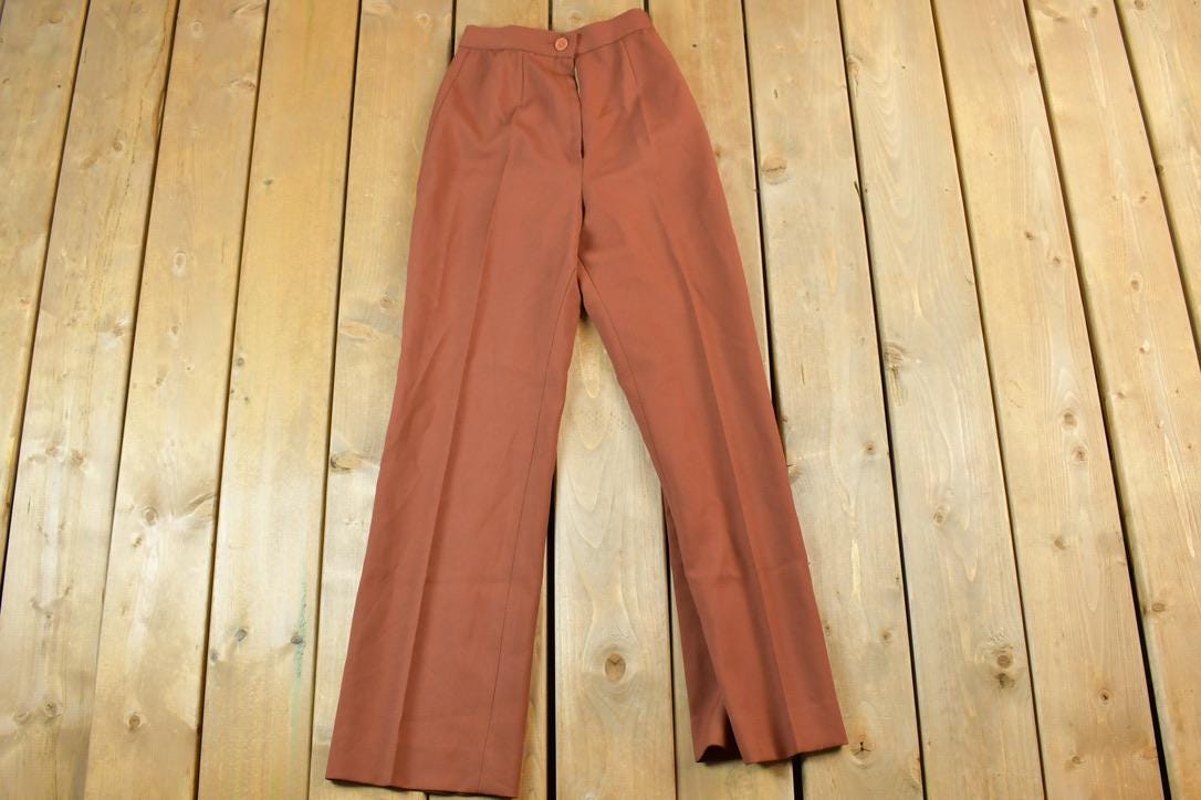 Vintage 1960s Brown Pleated Pants  Made in USA  American Vintage  Workwear  Streetwear  Vintage Pants