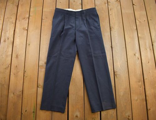 Vintage Dark Grey Trousers Size 36x30/ 1980s Wool Pants / Streetwear / True Vintage / Vintage Workwear / Made In Canada