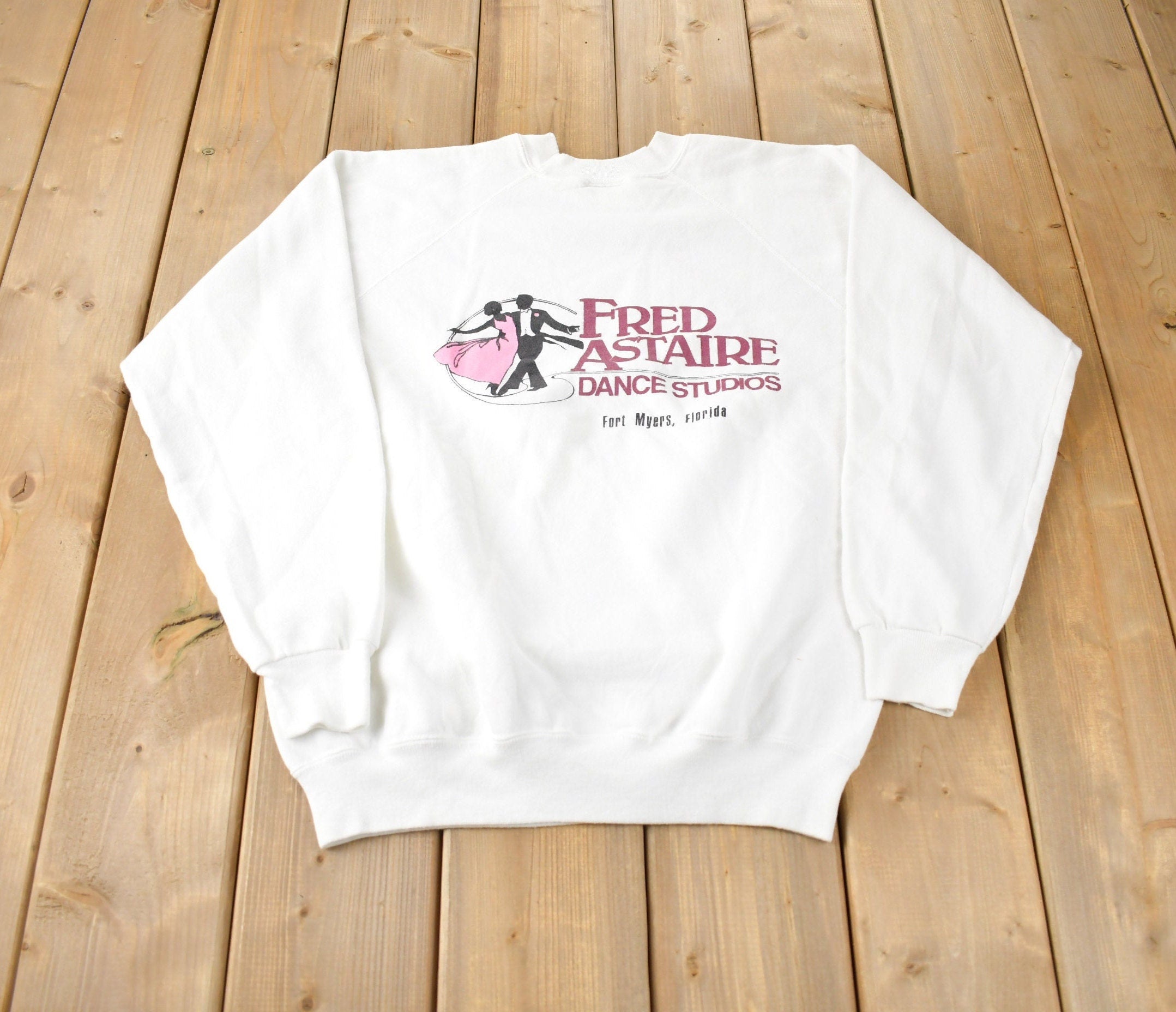 Vintage 1990s Fred Astaire Dance Studio Ft. Myers Florida Souvenir Crewneck Sweatshirt Made In USA