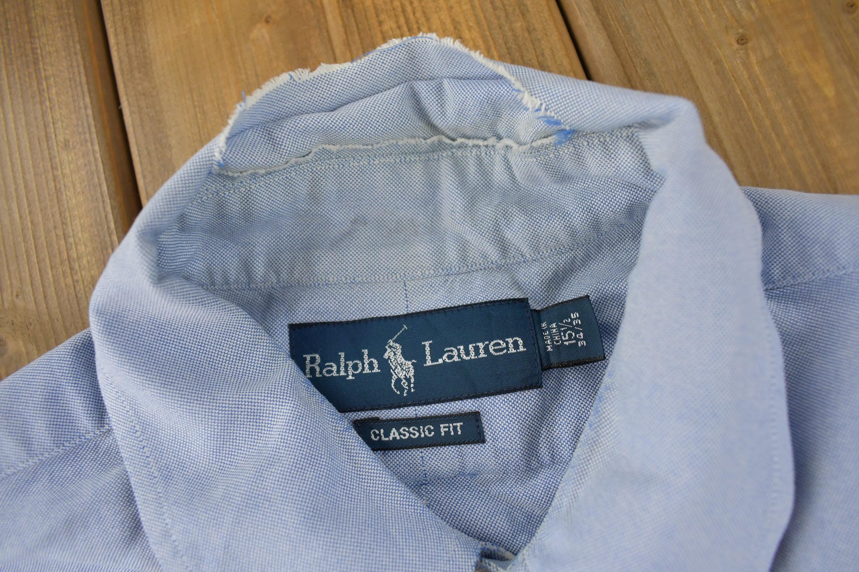 Vintage 1990s Ralph Lauren Button Up Classic Oxford Dress Shirt