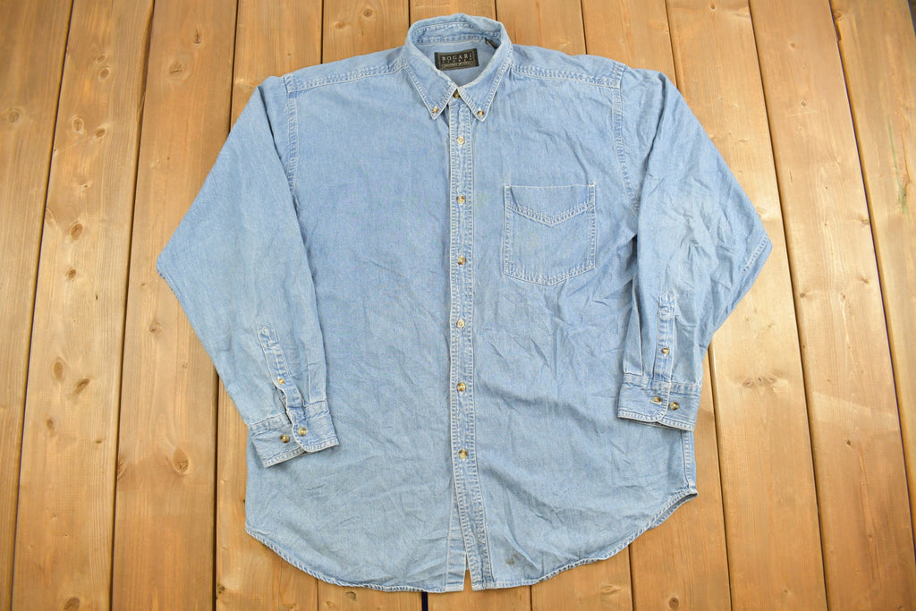 Vintage 1990s Bogari Denim Button Up Shirt