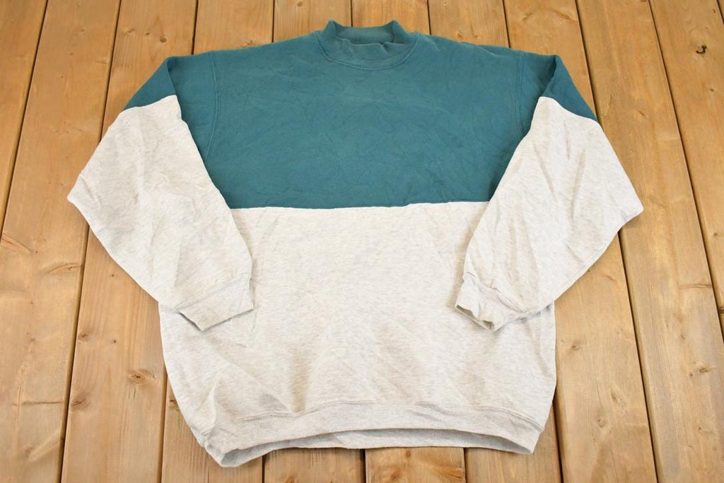 Vintage 1990s Hanes Colour Block Souvenir Crewneck Sweatshirt Mens L