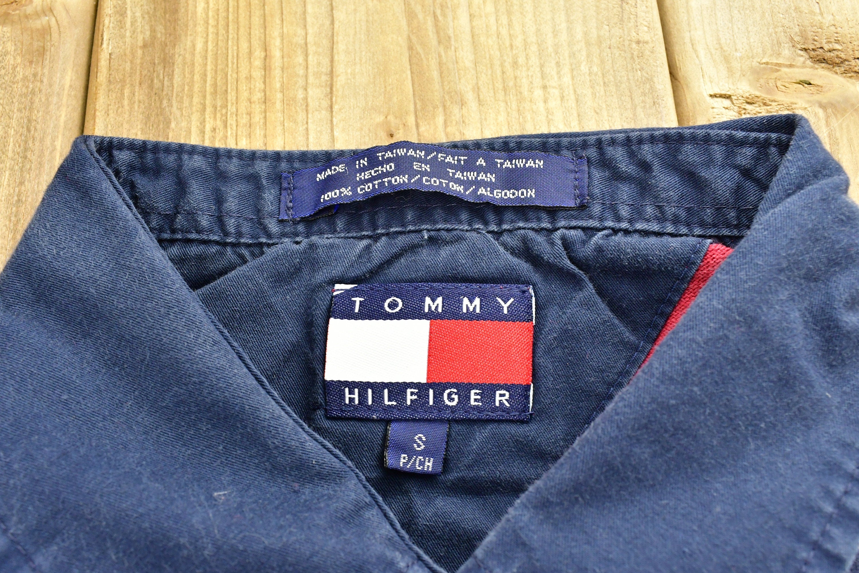 Vintage 1990s Tommy Hilfiger American Flag Rugby Shirt Classic
