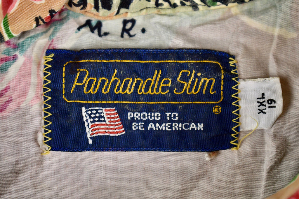 Vintage 1980s Panhandle Slim Floral Button Up Shirt
