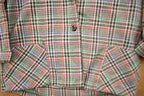 Vintage 1980s Blair Plaid Button Up Blazer Shirt