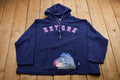 Vintage 1990s Disney Eeyore Embroidered Quarter Zip Fleece Hoodie