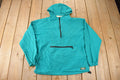 Vintage 1980s LL Bean Quarter Zip Women's Windbreaker Jacket Made In USA Size Small