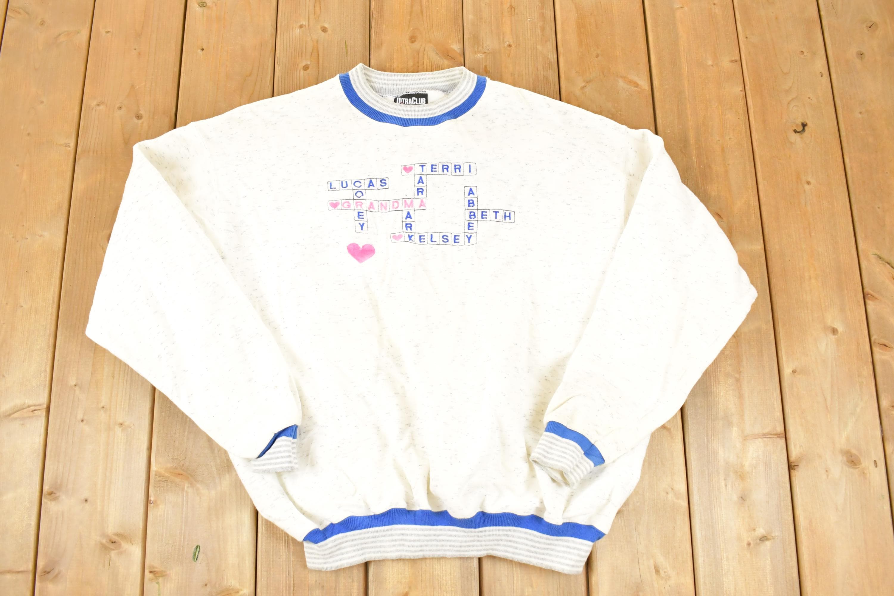 Vintage 1990s Cute Grandma Crewneck Sweatshirt Women's XL