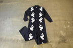 Vintage Custom Handmade Dove Peace Coveralls Jumpsuit Size 40T