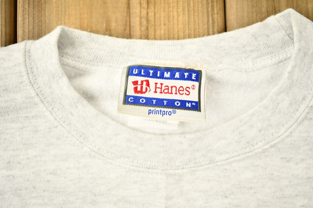 Vintage 1990s Paper Junkie Graphic Crewneck Sweatshirt Hanes Heavyweight / 90s Crewneck / Souvenir / Athleisure / Streetwear