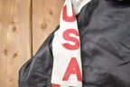 Vintage 1990s Oscar Piel USA Leather Varsity Jacket