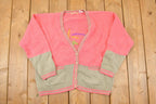 Vintage 1990s SSP Embroidered Desert Knit Cardigan Sweater Women's L