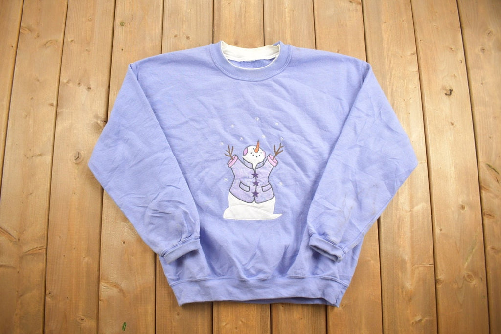 Vintage 1990s Snowman Crewneck Sweatshirt