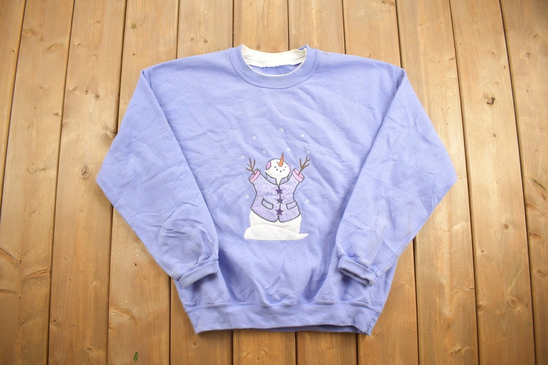 Vintage 1990s Snowman Crewneck Sweatshirt