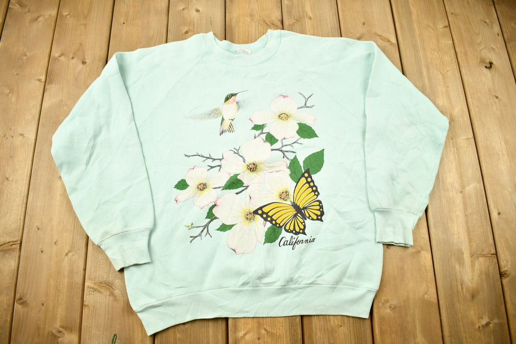Vintage 1980s California Nature Theme Crewneck Sweatshirt