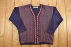 Vintage 1980s Cardigan Button Up Sweater