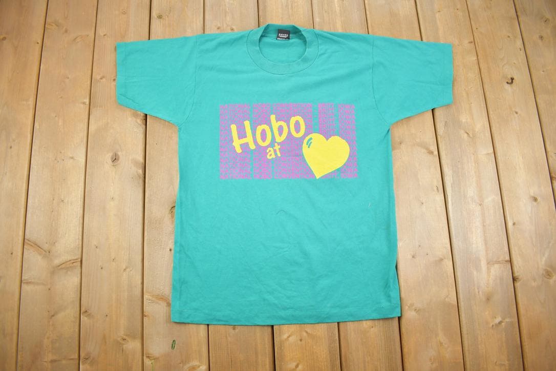Vintage 1990s National Hobo Convention Graphic T Shirt Made In USA