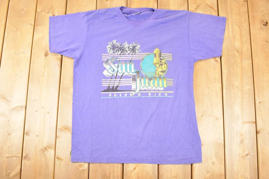 Vintage 1990s San Juan Puerto Rico Souvenir Travel T-Shirt Men's L