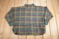 Vintage 1990s French Country Express Plaid Fleece Sweater