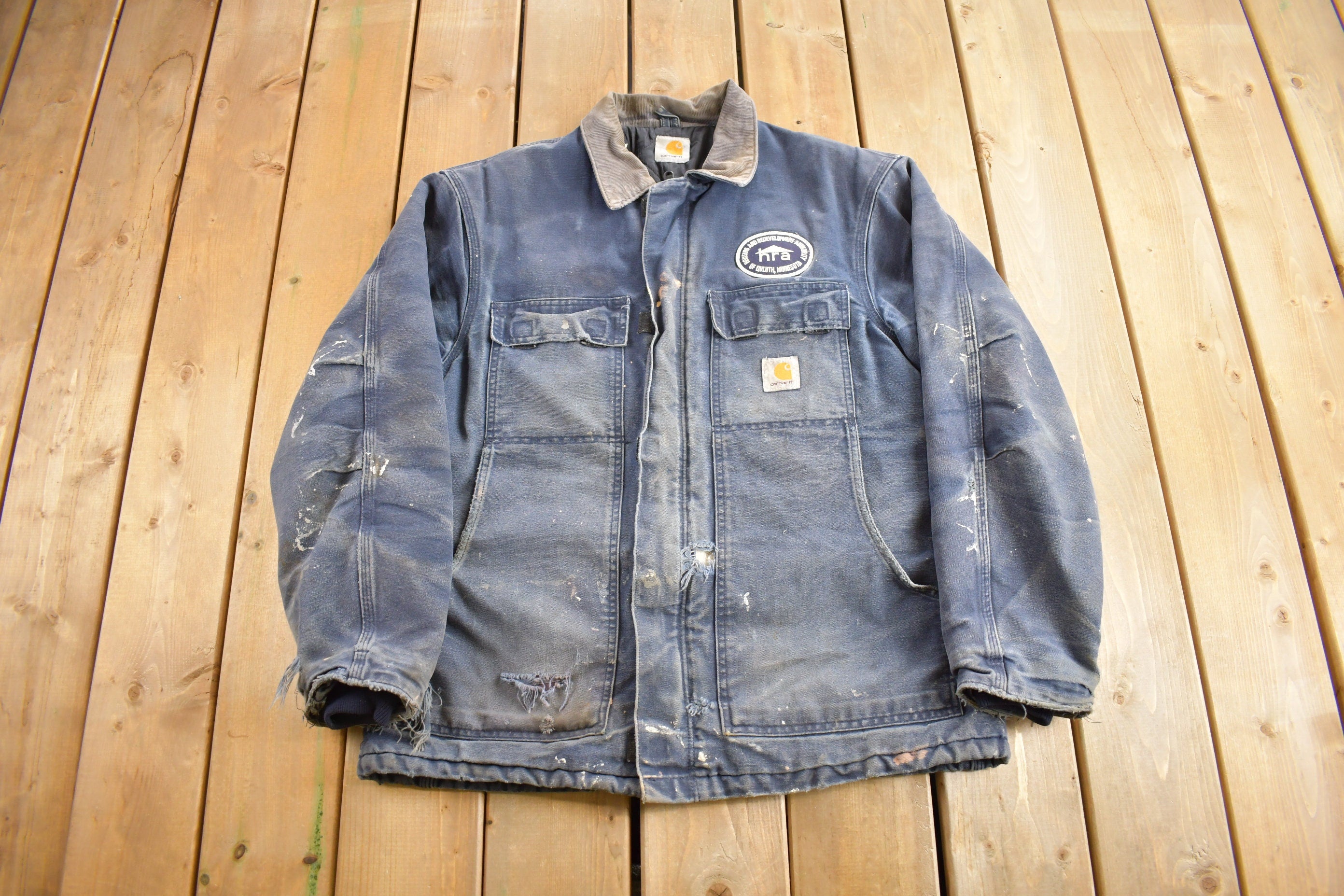Vintage 1990s Traditional Carhartt Distressed Work Coat