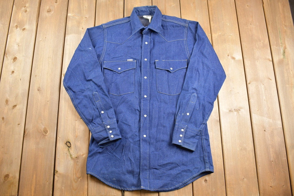 Vintage 1990s Carhartt Western Work Button Up Shirt